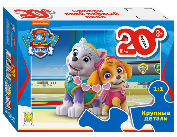 Пазл mini с крупными деталями 20 "Щенячий патруль" STP-62014