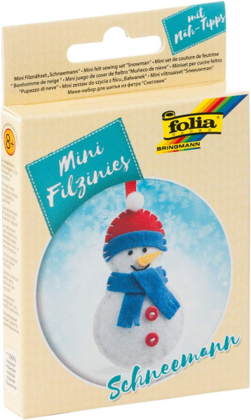 Набор для шитья из фетра FOLIA Snowman/Снеговик FL-52918