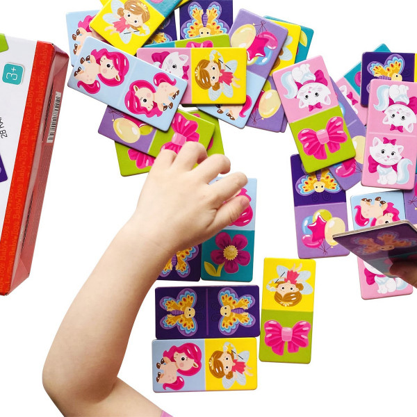 Домино Вaby Toys для малышей "Для девчонок" 28 элемента, 3+ KOR-04065