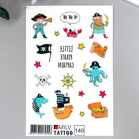 Татуировка на тело "Маленький пират" 10 x 15 см SIM-7830696