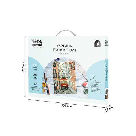 Картина по номерам на холсте ТРИ СОВЫ "Трамвай" 40 x 50 см, краски, кисть RE-КХ_44188