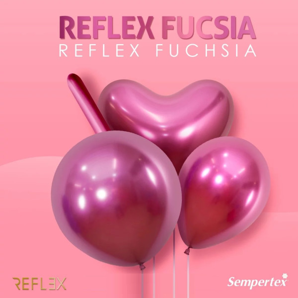 Шар 12''/30 см SEMPERTEX Reflex, Хром, Фуше 912, 1 шт SF-447032