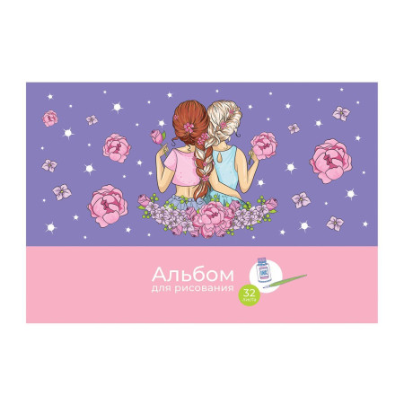 Альбом для рисования 32л. A4 BG "Sweet life" на скрепке, эконом RE-АР4ск32_10976