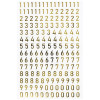 Наклейки ПВХ MESHU "Golden numbers" 10 x 21 см фольга, 170 наклеек RE-MS_43585