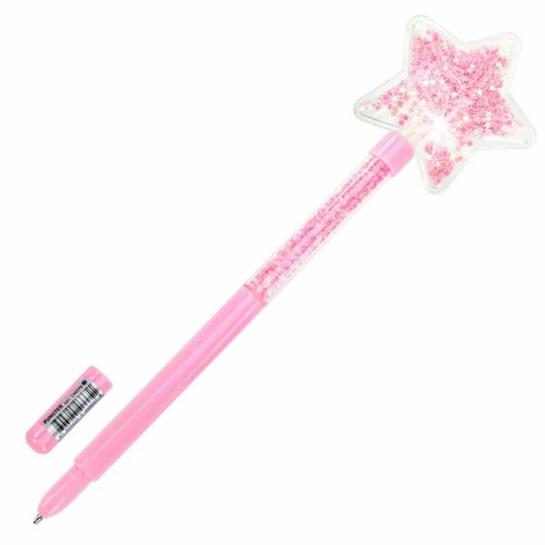 Ручка шариковая FUNSTER "MAGIC STAR" 0.35 мм, синяя, корпус ассорти S-144379