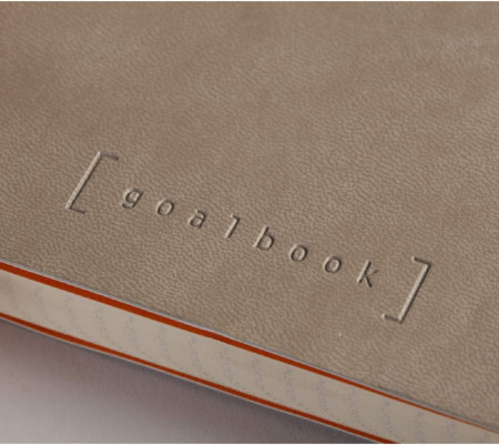 Блокнот RHODIA Goalbook A5 90 г/м2 120 л, в клетку, мягк.обл., на резинке, серо-коричневый RH-117764C