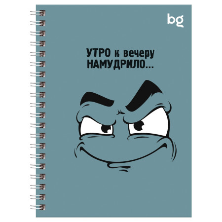 Записная книжка А6 80л. BG "Цитата дня", матовая ламинация, выб. лак, твердая обложка,на гребне RE-ЗКТ6гр80_лм_вл_12783