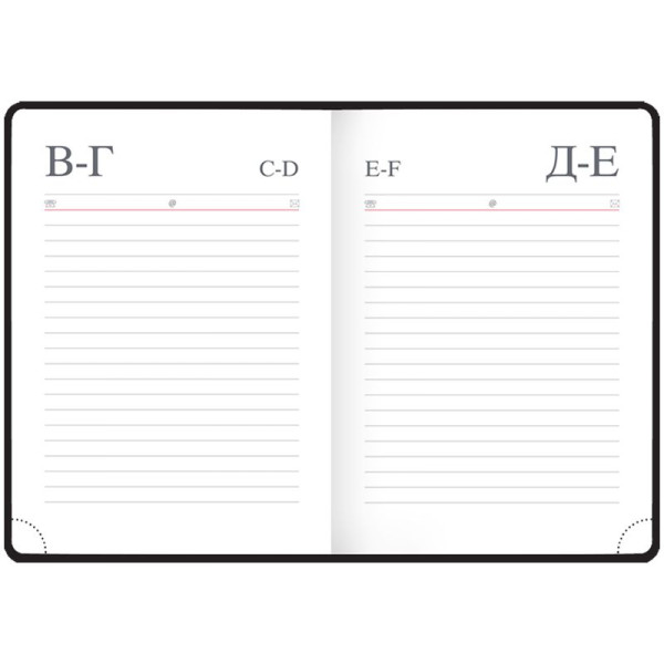 Ежедневник недатированный A6 136л. OfficeSpace "Winner" кожзам, черный RE-En6_12721