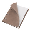 Тетрадь на кольцах 120л. А5 BRAUBERG "ELEGANT" экокожа, с резинкой, бежевый S-405242