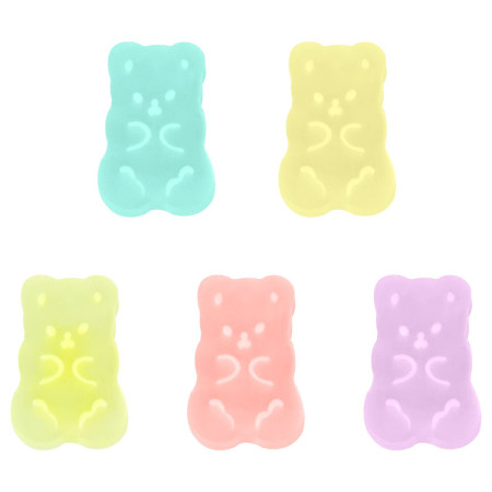 Набор ластиков MESHU "Candy Bear" 5 шт, ПВХ, 20 x 15 x 9 мм RE-MS_52607
