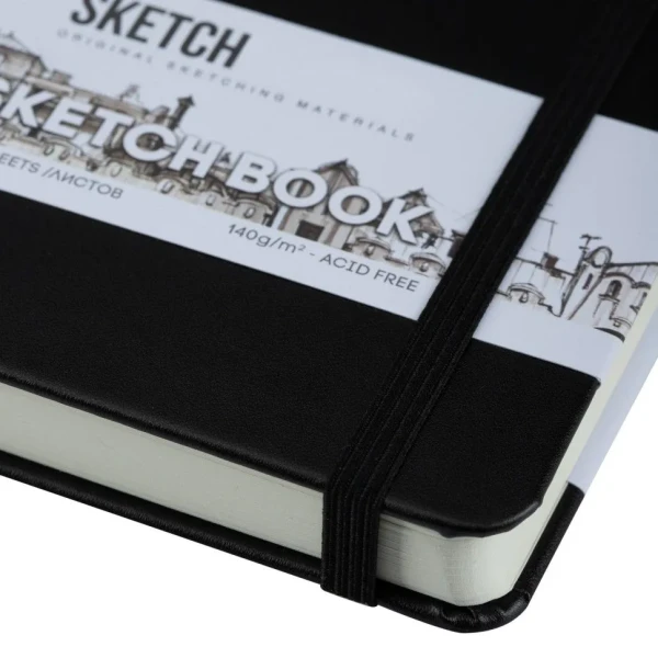 Блокнот для зарисовок SKETCHMARKER Domino 140 г/м2 13 x 21 см 80 л, белая бумага, твердая обложка MP23141003SM