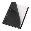 Тетрадь на кольцах 120л. А5 BRAUBERG "ELEGANT" экокожа, с резинкой, черный S-405240