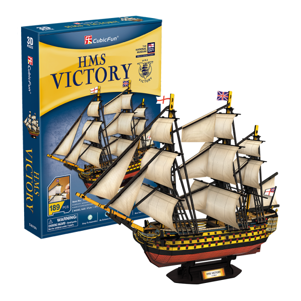 3D пазл CubicFun Серия "Корабли" Виктория, 189 деталей UT-T4019h