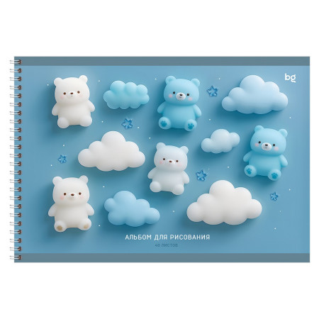 Альбом для рисования 40л. А4 на гребне BG "Игрушки" 120г/м2 RE-АР4гр4006801
